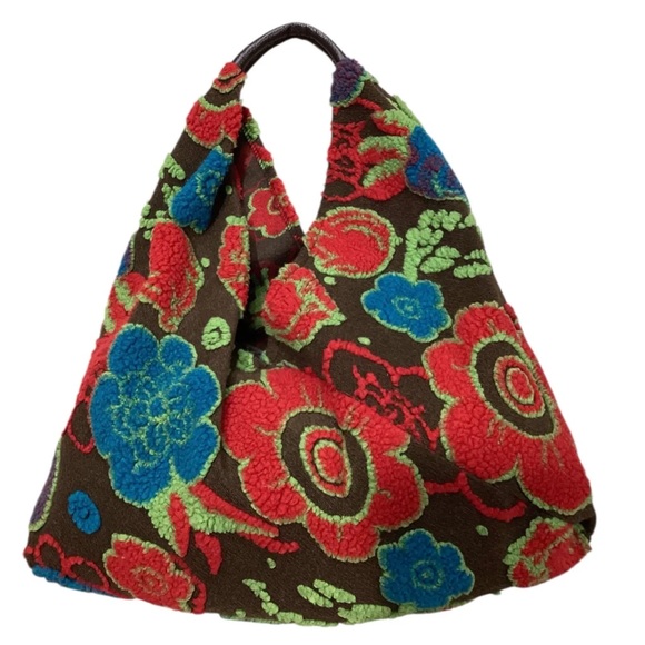 MADE IN ITALY Floral Patterned Hobo Bag - Multicolor